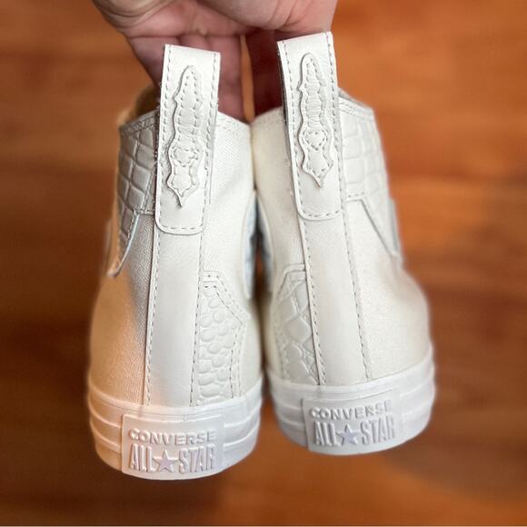 NEW Womens Size 8.5 Converse Chuck Taylor Egret High Western Embroidery Shoe - Picture 8 of 11